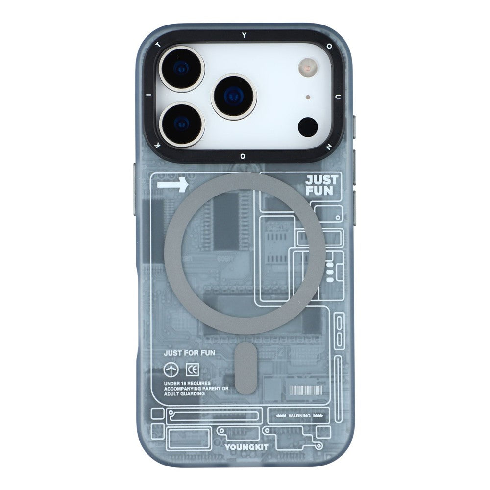 iPhone 17 Pro YOUNGKIT Case, Technology Series Matte Finish Cover with Magsafe - Technology Grey